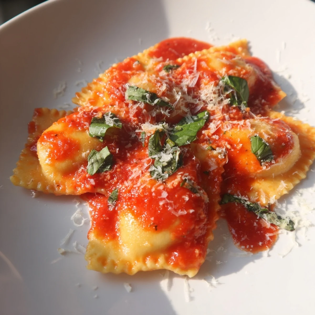 Perfectly cooked 20-Minute Ravioli with Simple Sauce for a busy weeknight dinner.