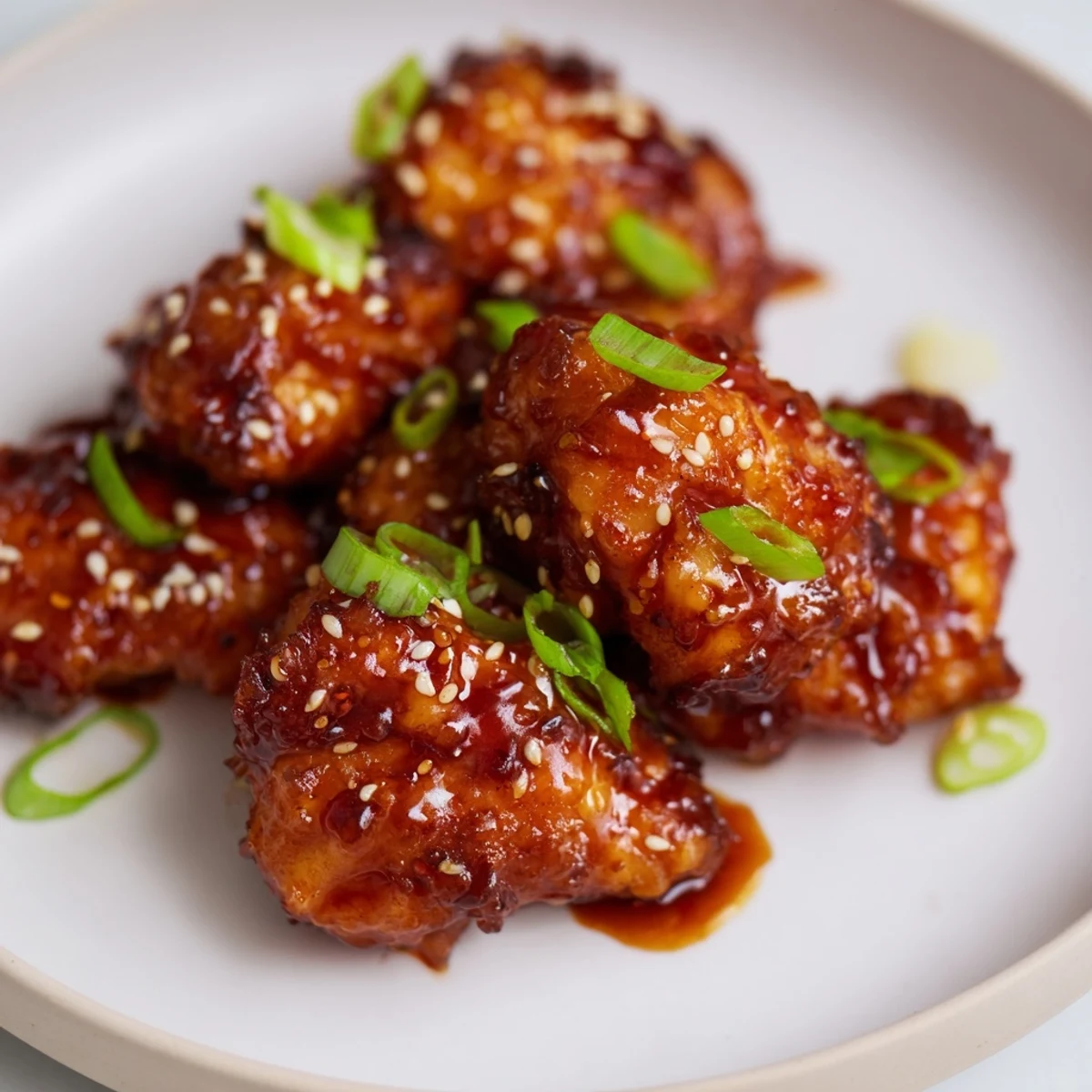 Juicy Crock Pot Huli Huli Chicken pieces coated in tangy brown sugar glaze over rice