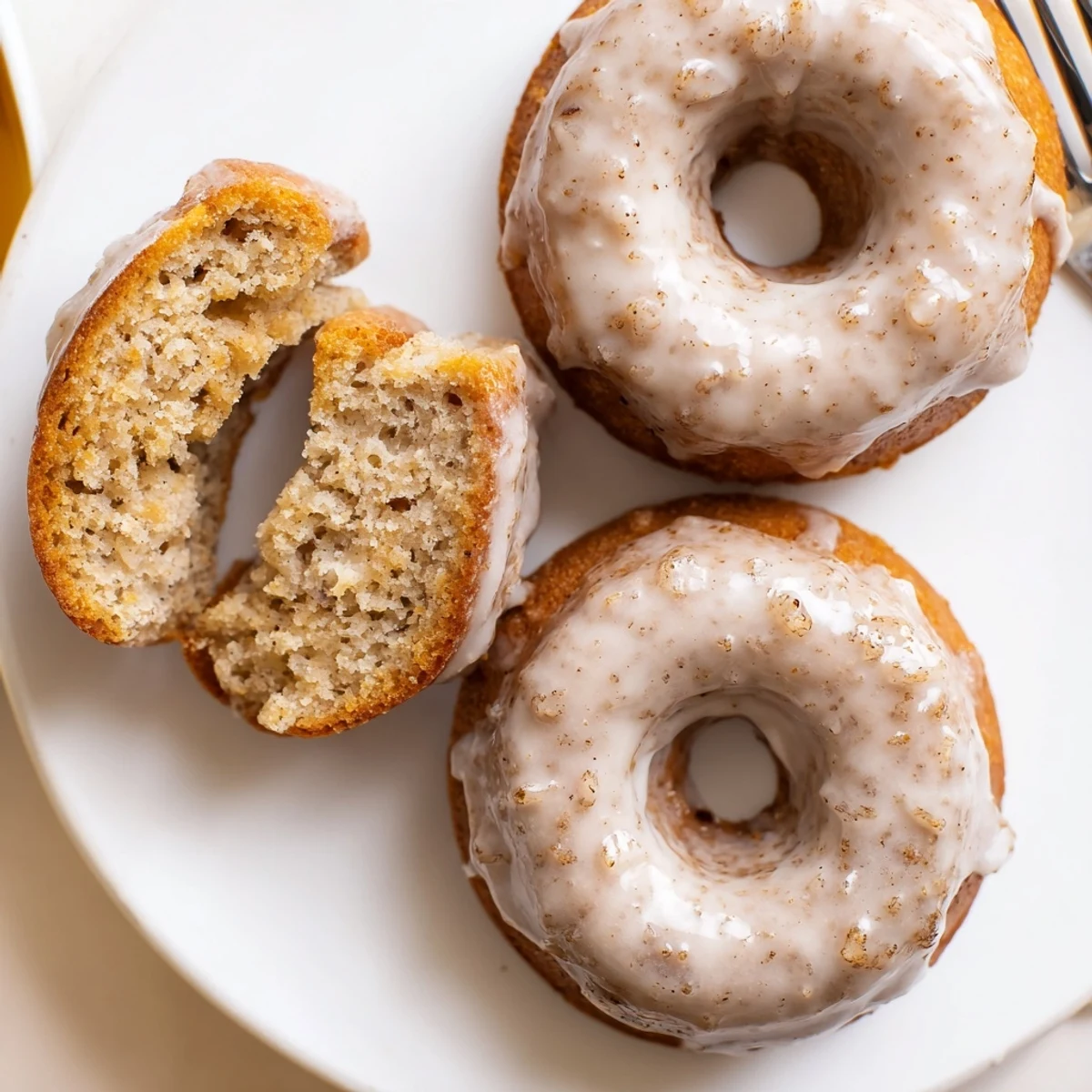 Warm Banana Donuts fresh from oven, fluffy texture, perfect breakfast treat