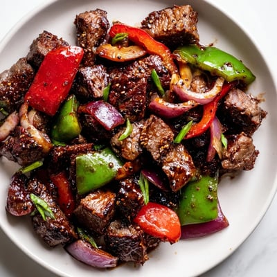 Freshly seared Vietnamese Shaking Beef rests on watercress with a zesty lime dipping sauce on the side.  