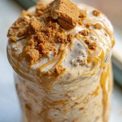 Quick Biscoff Overnight Oats