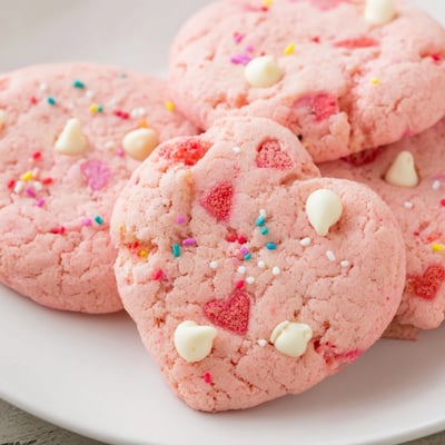 Valentine Strawberry Cookies