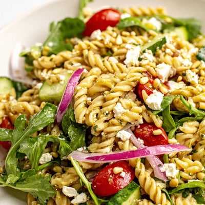 Quick Lemon Arugula Pasta Salad