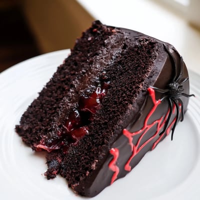 Hidden Horror Black Widow Cake