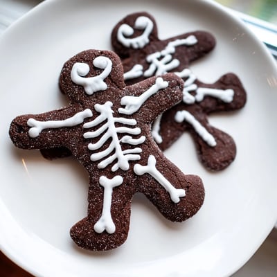 Chocolate Cinnamon Skeleton Cookies