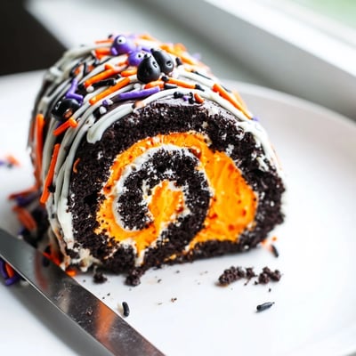 Halloween Oreo Roll No Bake