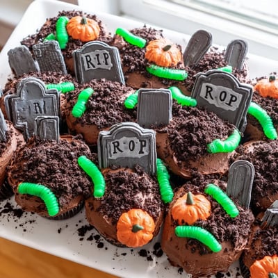 Pull Apart Graveyard Cupcakes