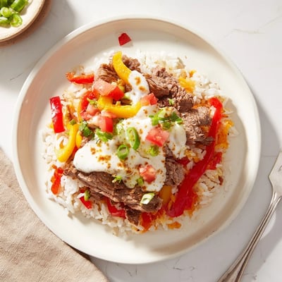 Steak Queso Rice